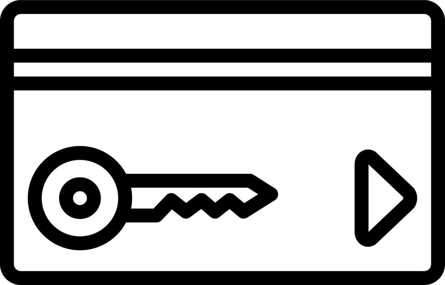 line icon for hotel card vector