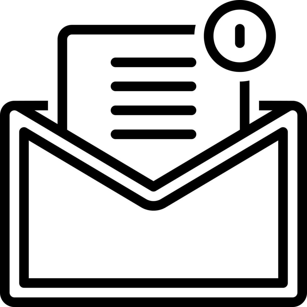 line icon for mail vector