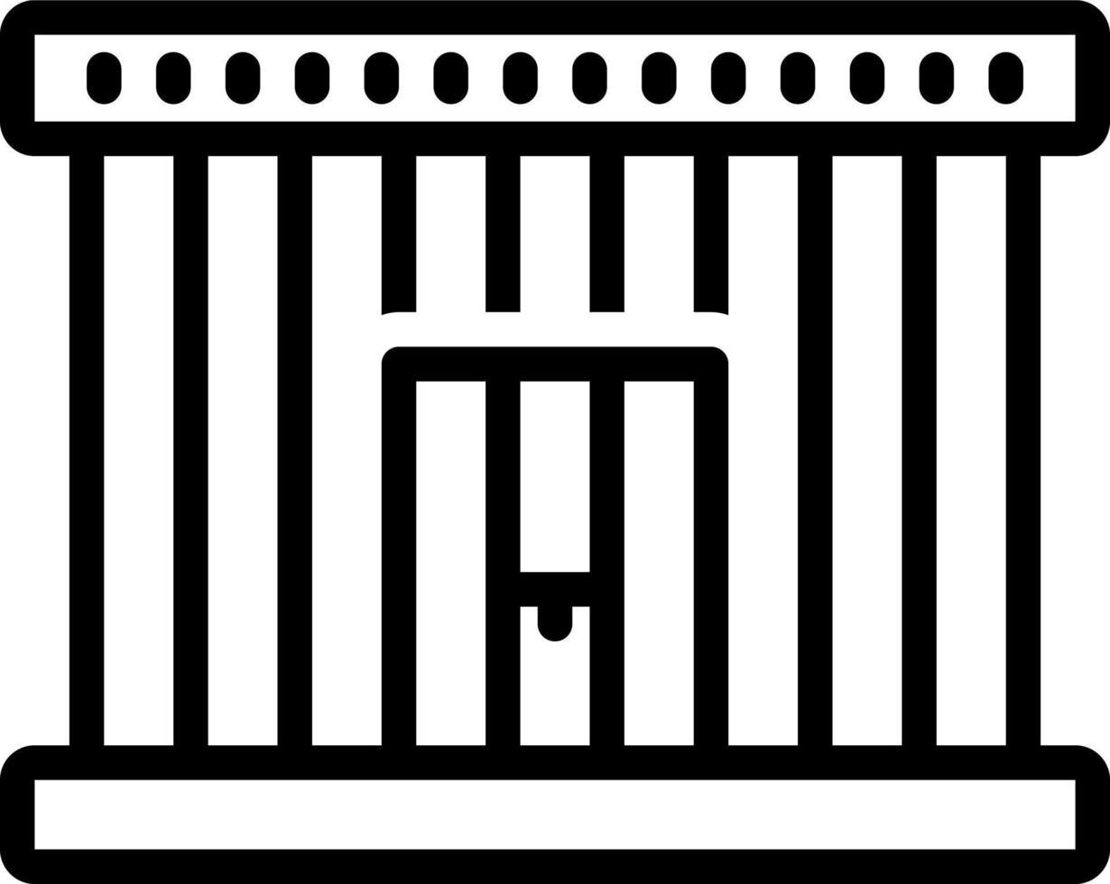 line icon for jail vector