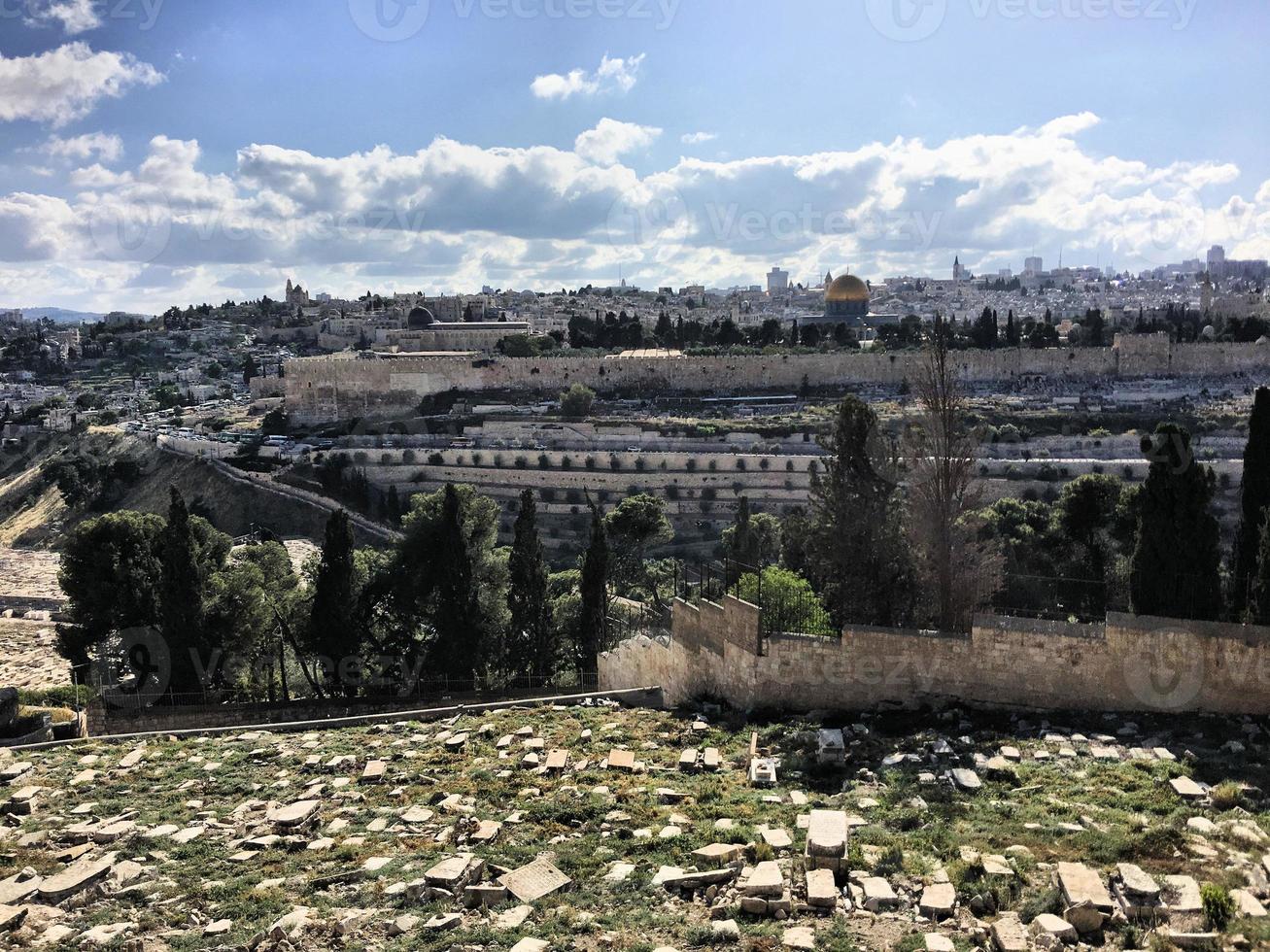 A view of Jerusalem from the Mount of Olives photo