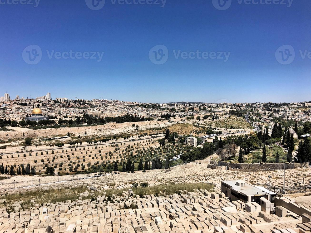 A view of Jerusalem from the Mount of Olives photo