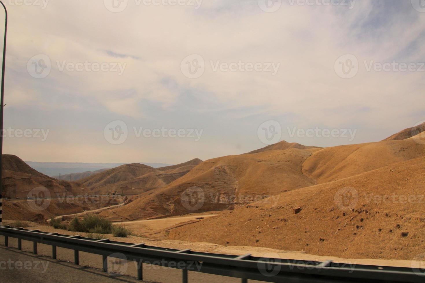 A view of the Judean Desert in Israel photo