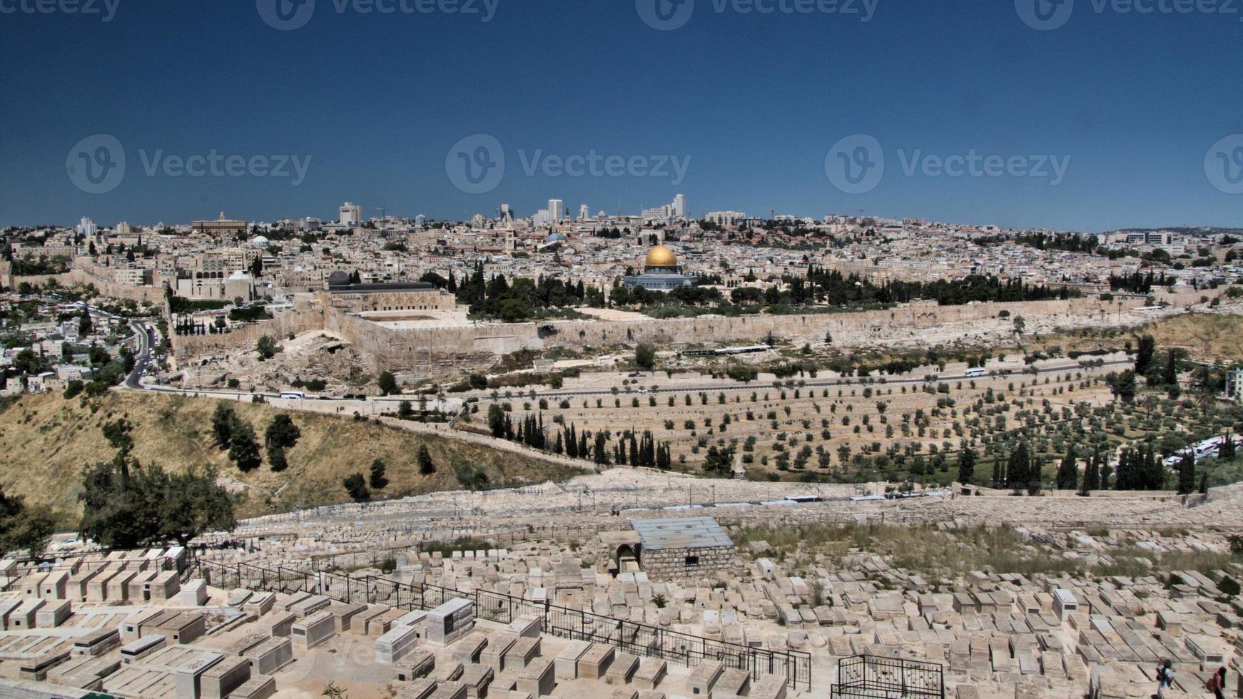 A view of Jerusalem from the Mount of Olives photo