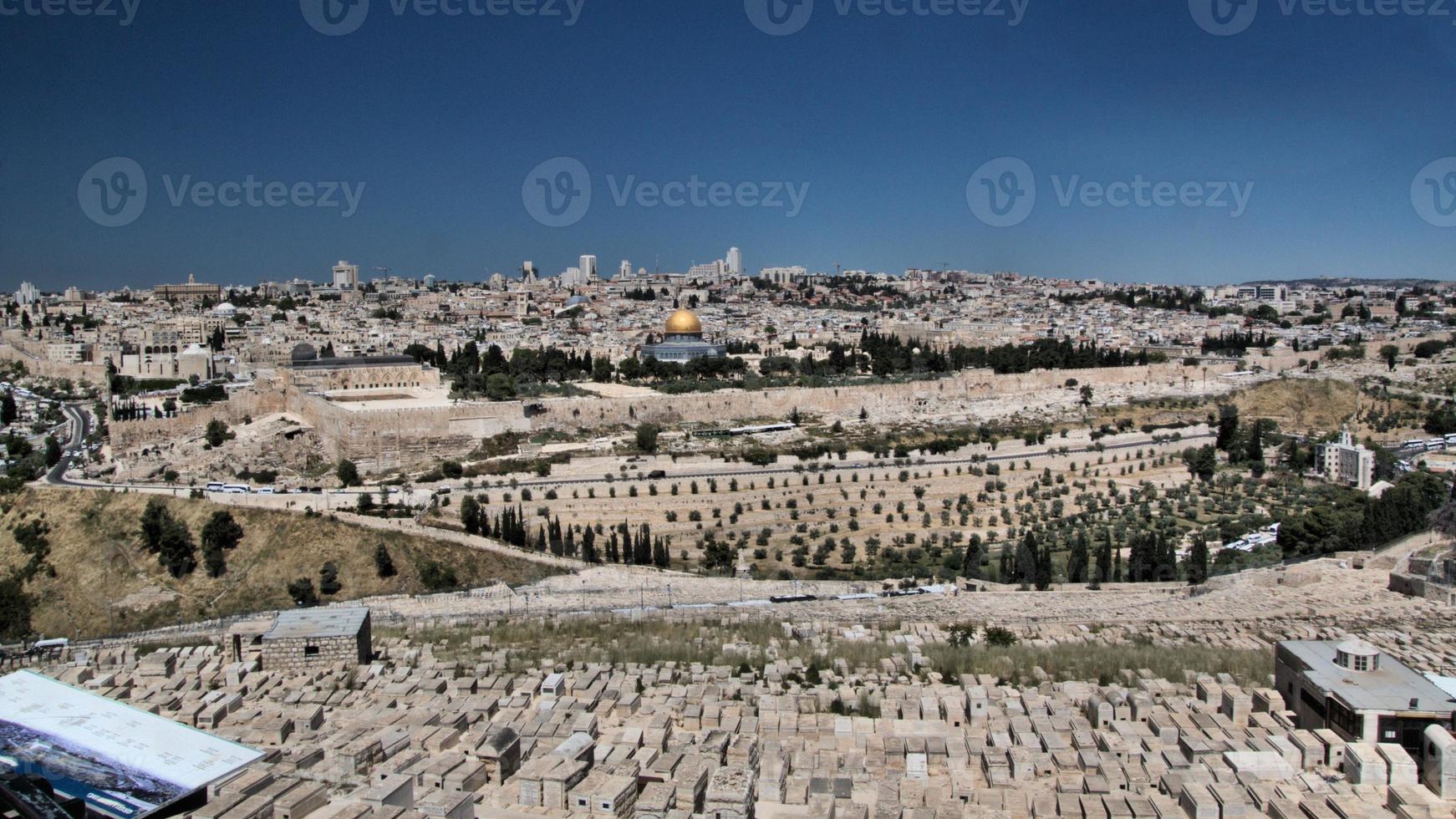 A view of Jerusalem from the Mount of Olives photo