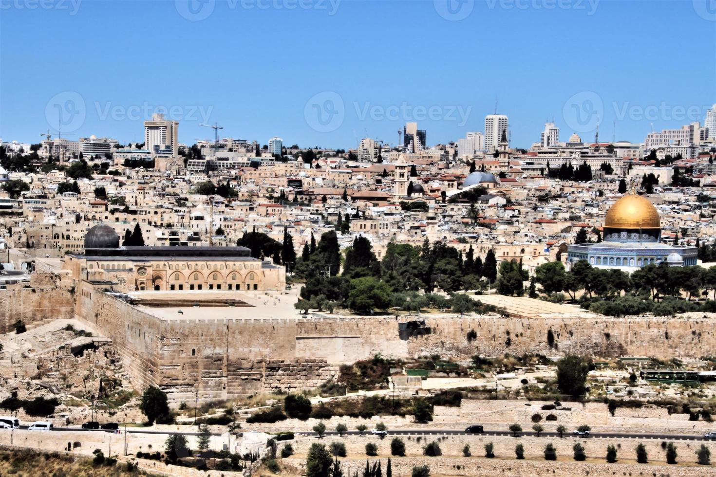 A view of Jerusalem from the Mount of Olives photo