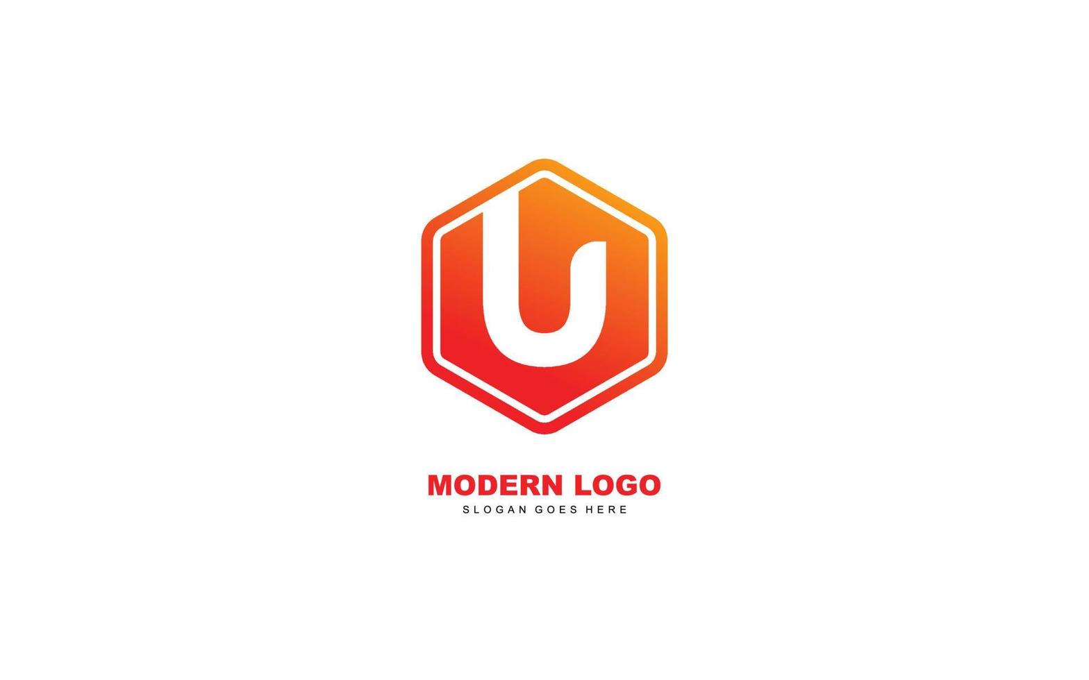 U logo shape for identity. letter template vector illustration for your brand.