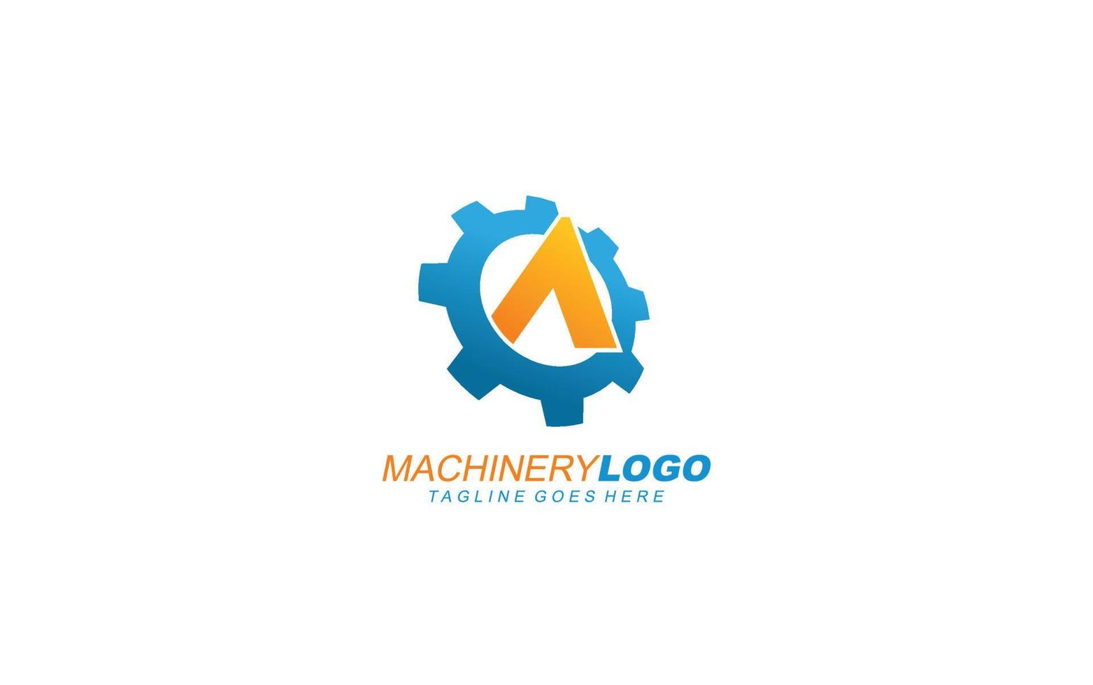 A logo gear for identity. industrial template vector illustration for your brand.