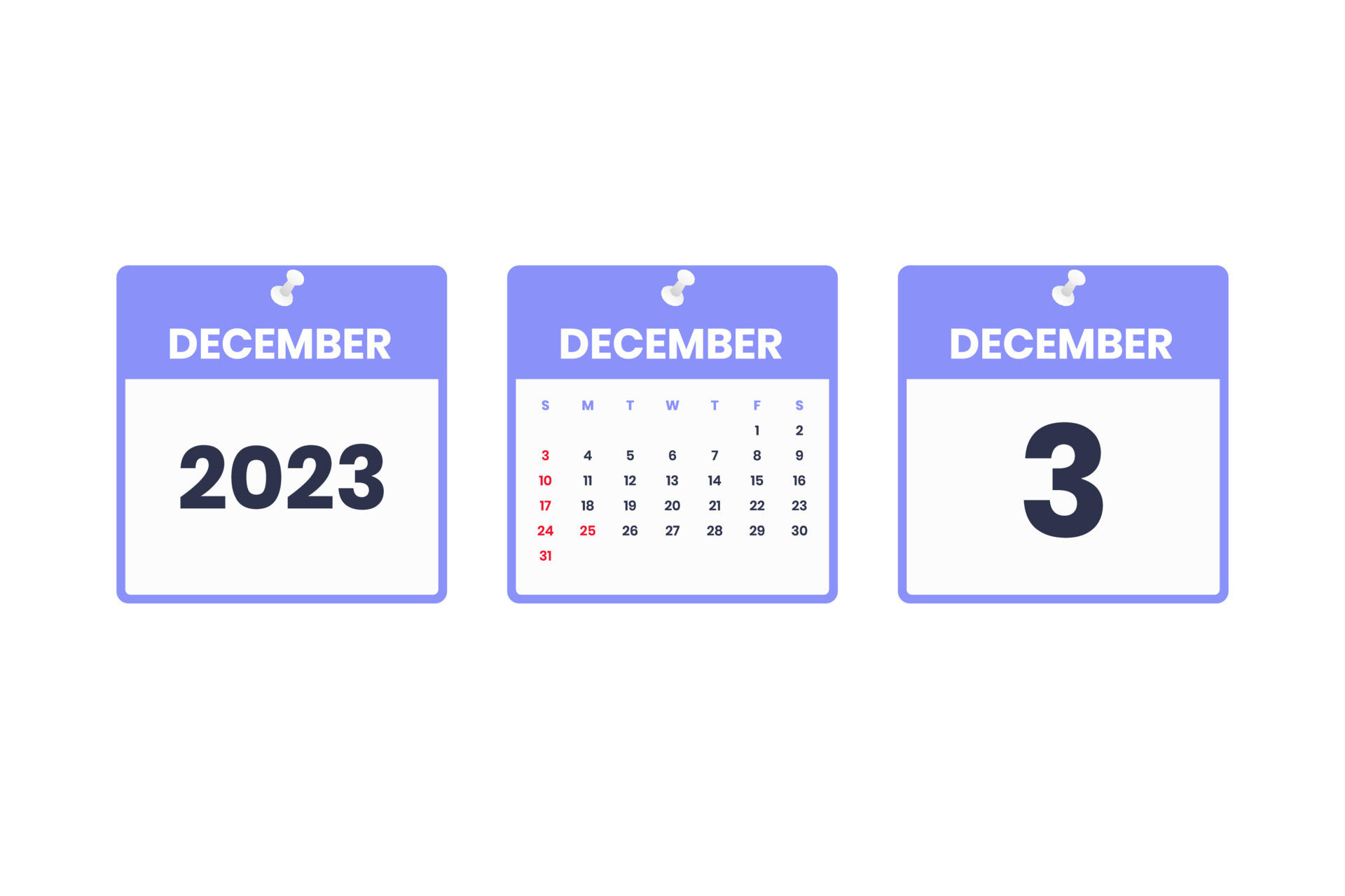 December 3 Calendar