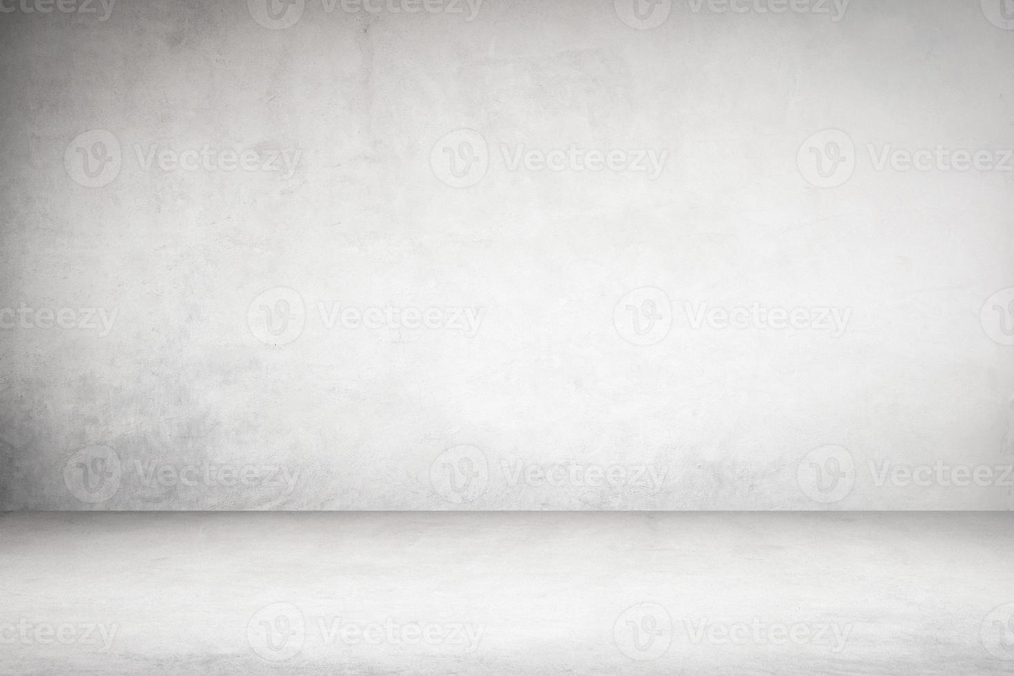 Empty gray concrete floor studio room background photo