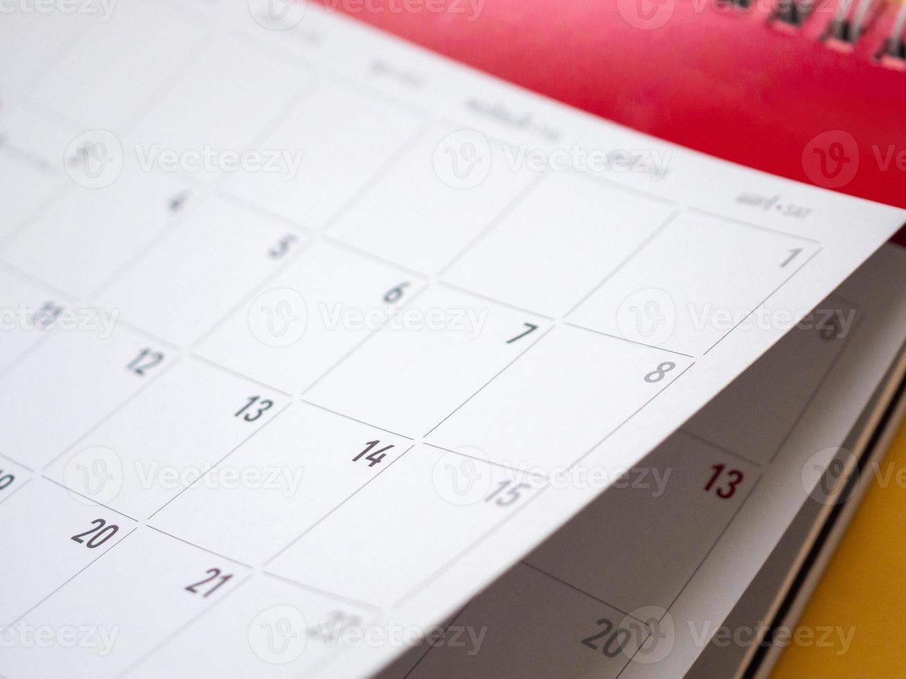 Abstract blur calendar page flipping sheet close up background business schedule planning appointment meeting concept photo