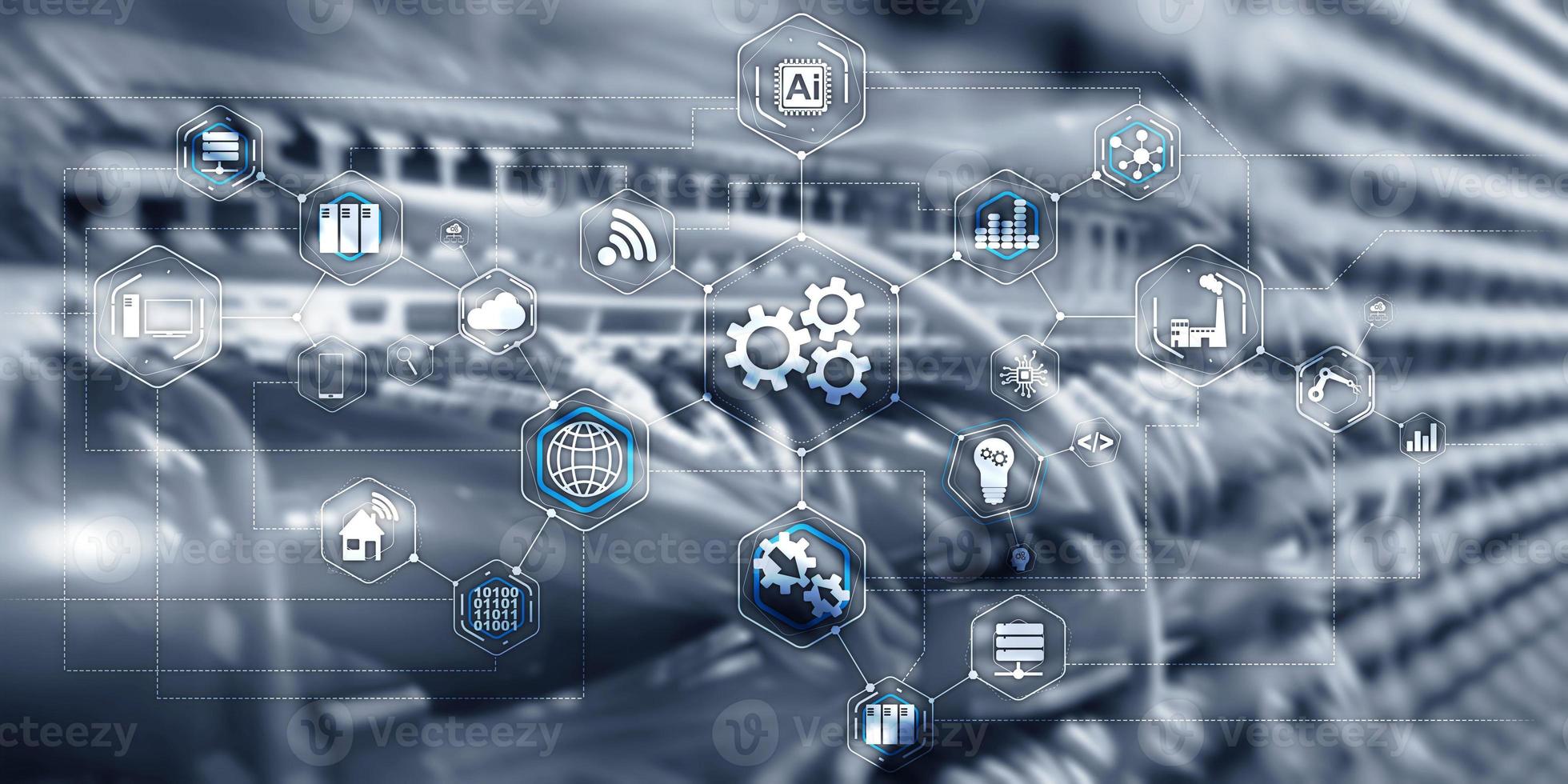 Gears icon business process automation connect server room 13013581