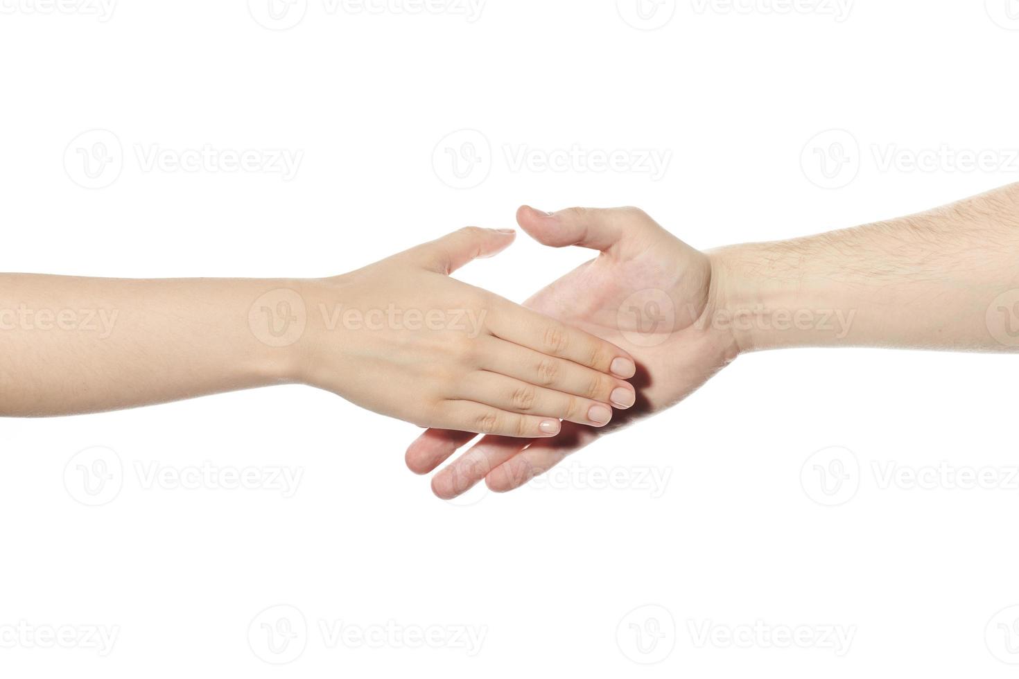 Handshake deal hands gesture. photo