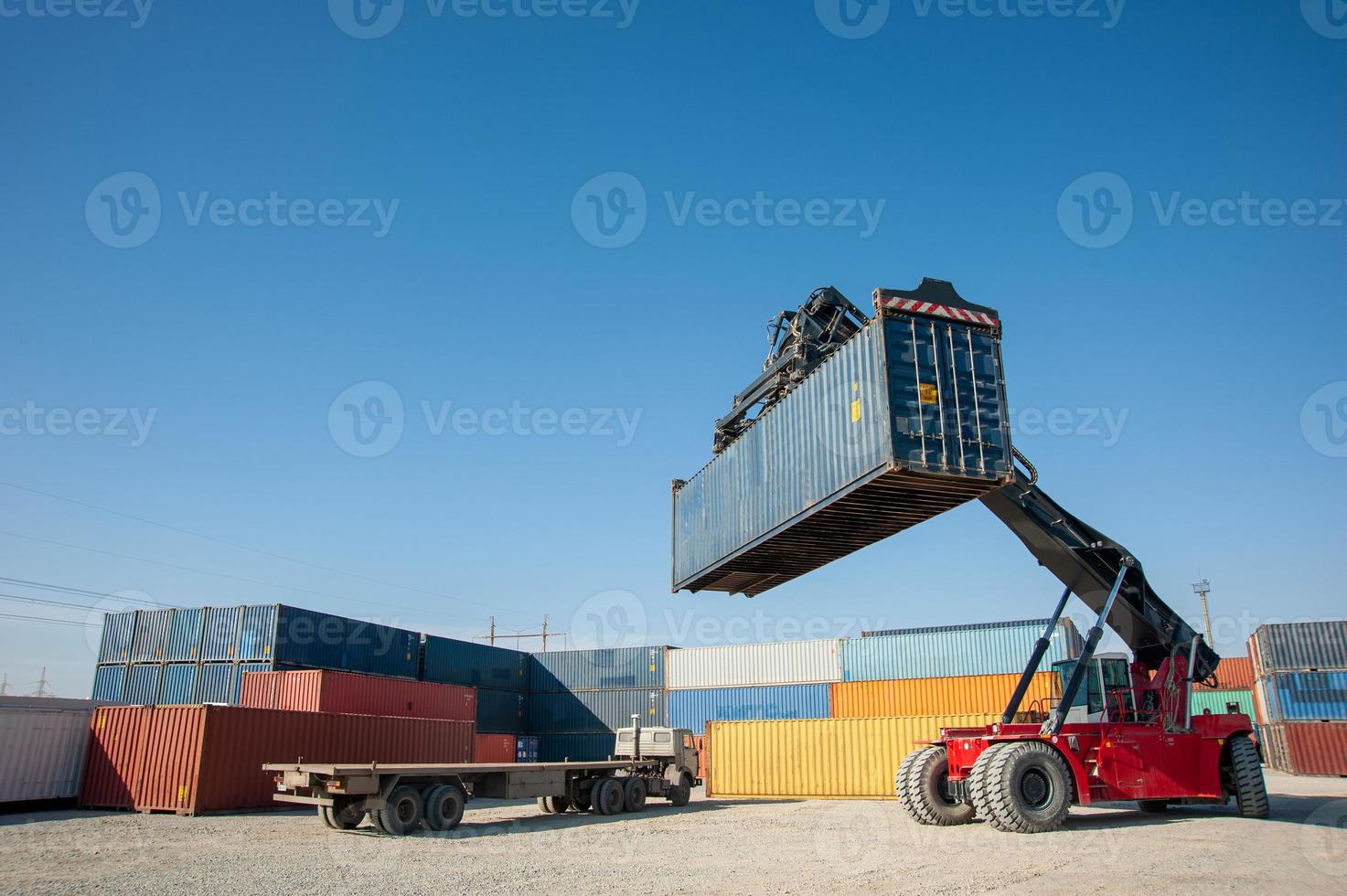 A kalmar container handler in a working process photo