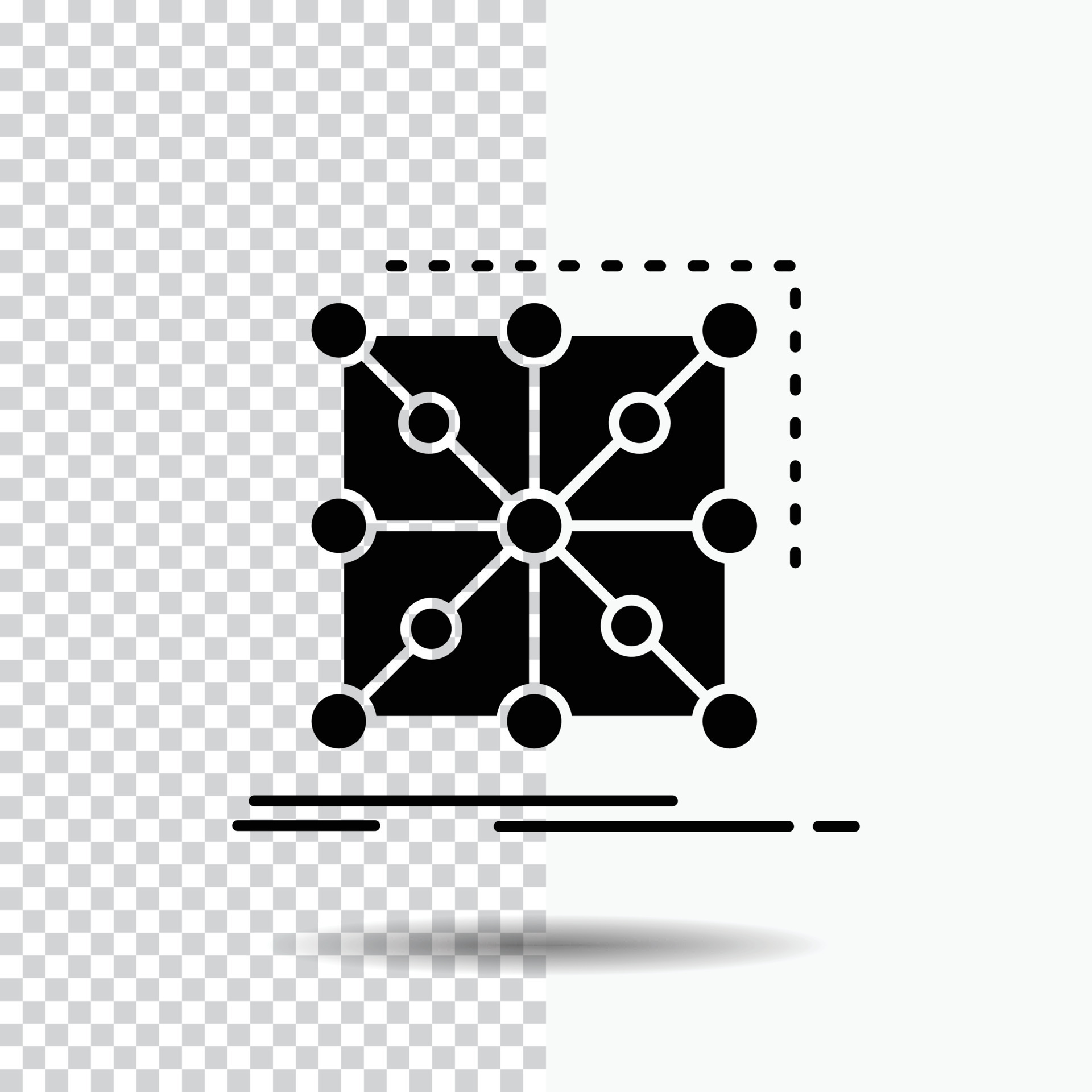 Data. framework. App. cluster. complex Glyph Icon on Transparent ...