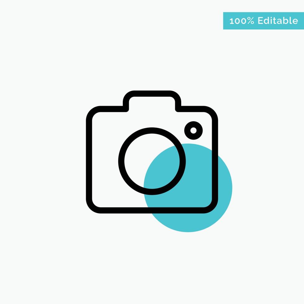 Camera Image Photo Picture turquoise highlight circle point Vector icon