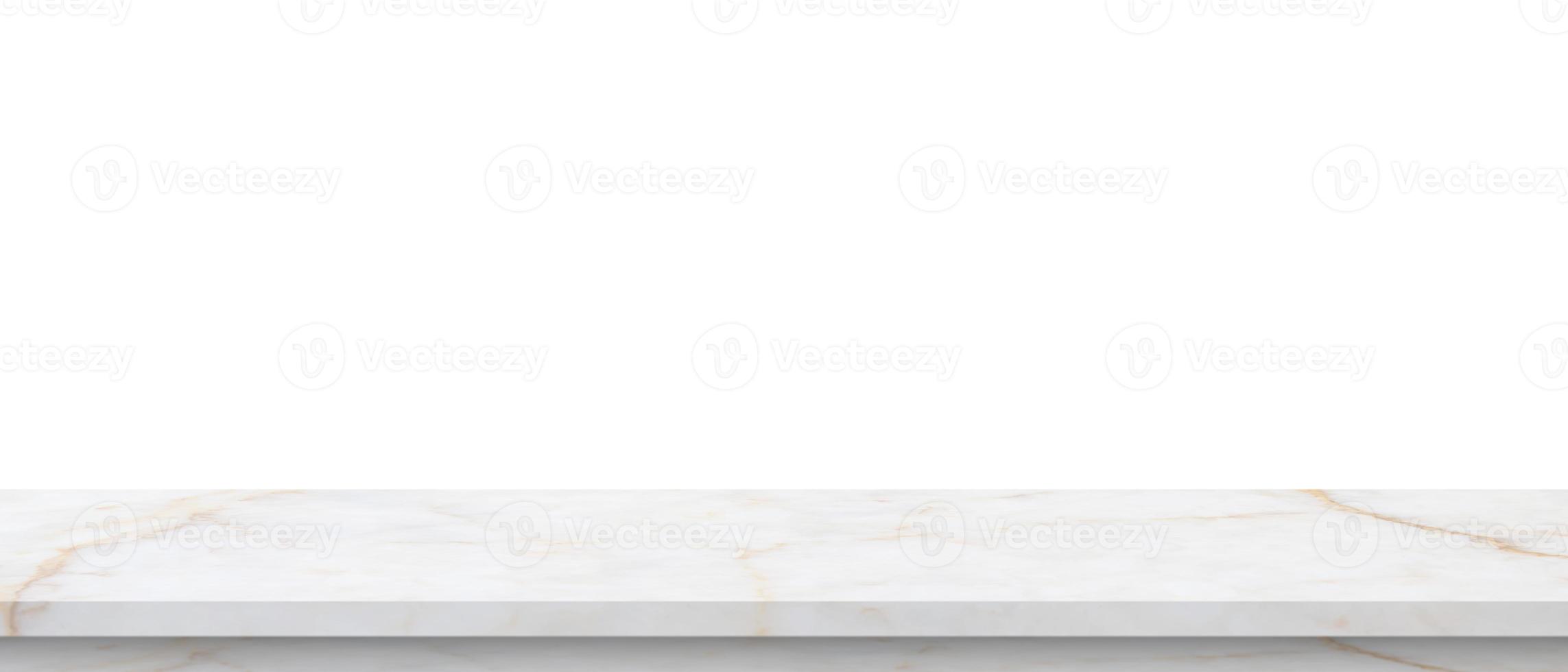 white marble stone table top isolated on white background for product