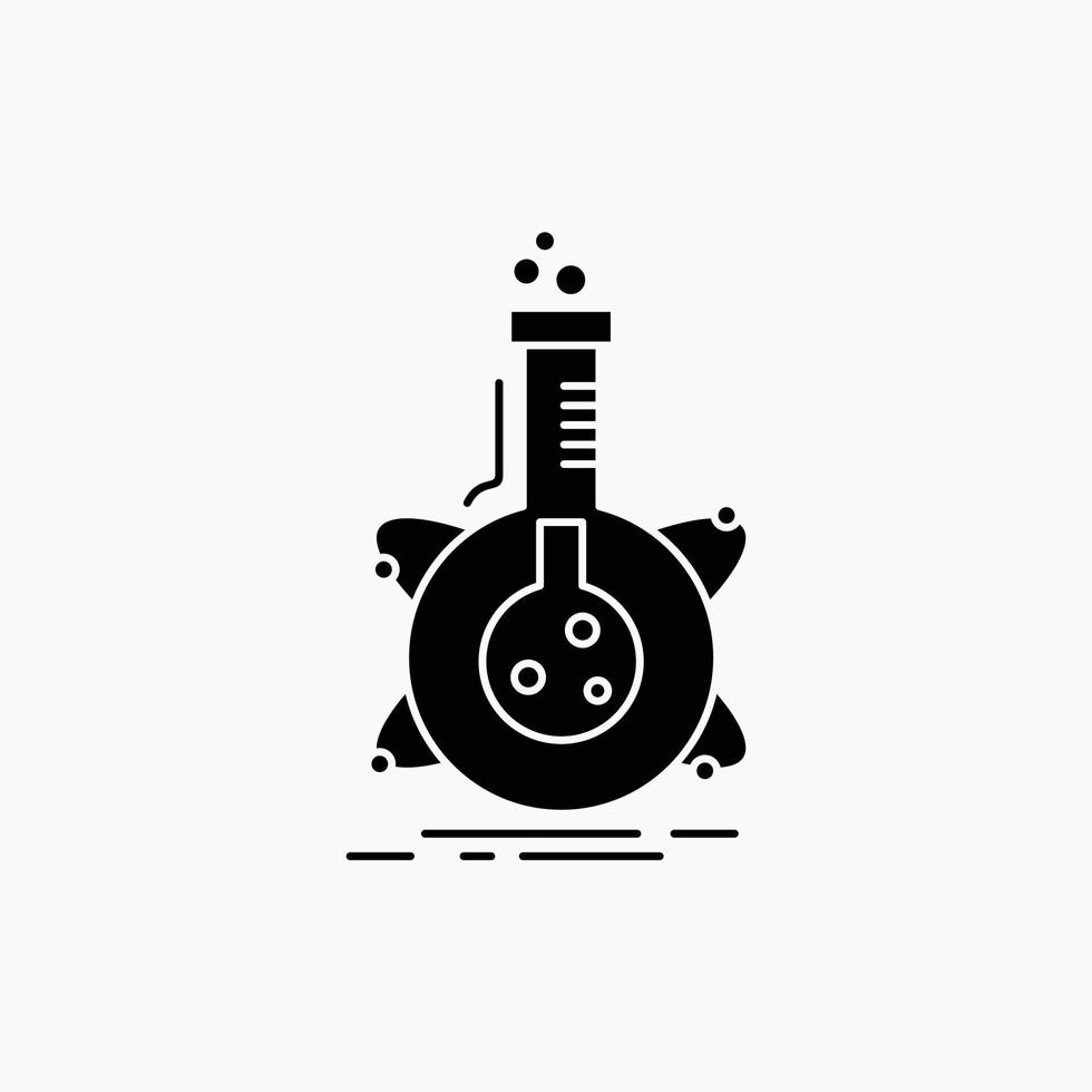research. laboratory. flask. tube. development Glyph Icon. Vector isolated illustration