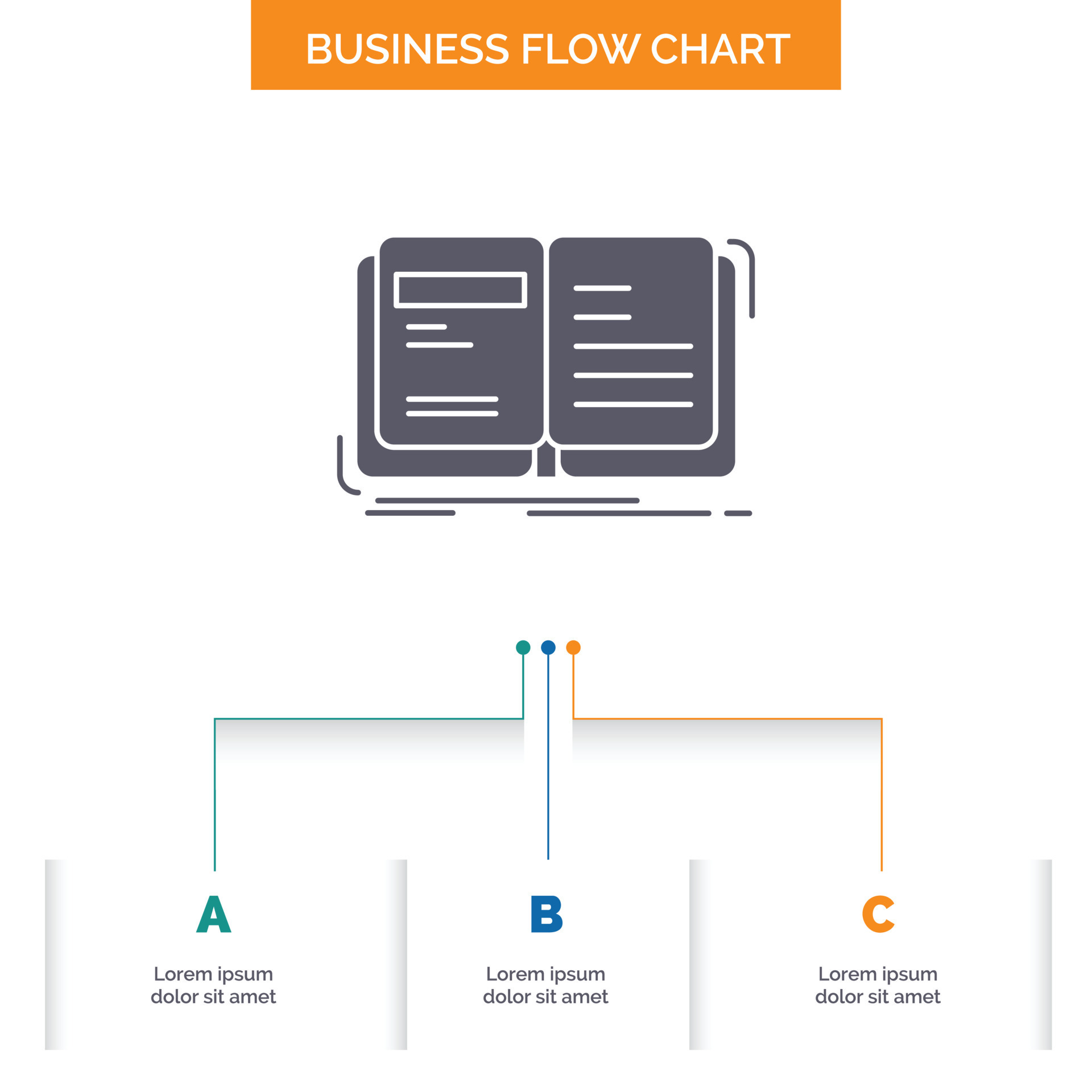 Author. book. open. story. storytelling Business Flow Chart Design with