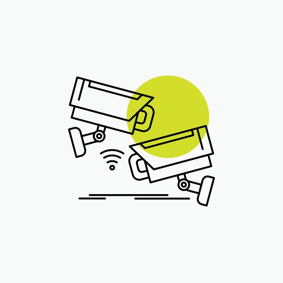 CCTV. Camera. Security. Surveillance. Technology Line Icon vector