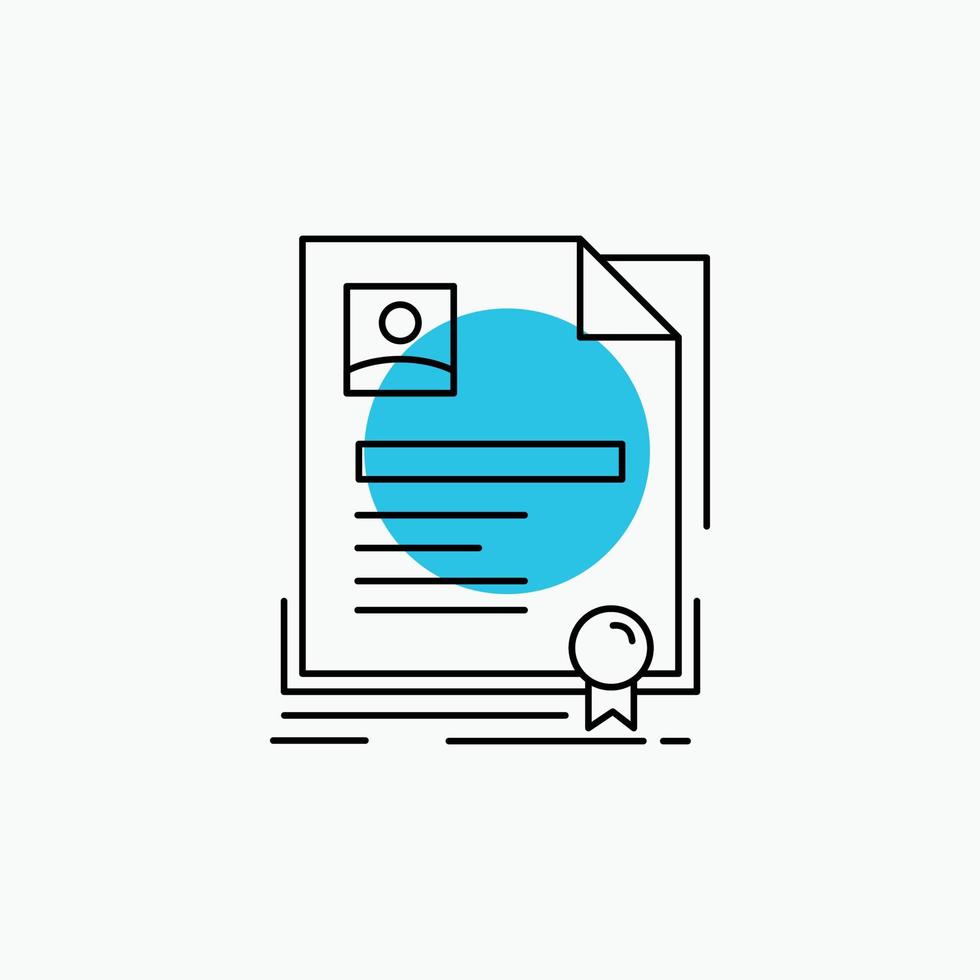Contract. badge. Business. agreement. certificate Line Icon vector