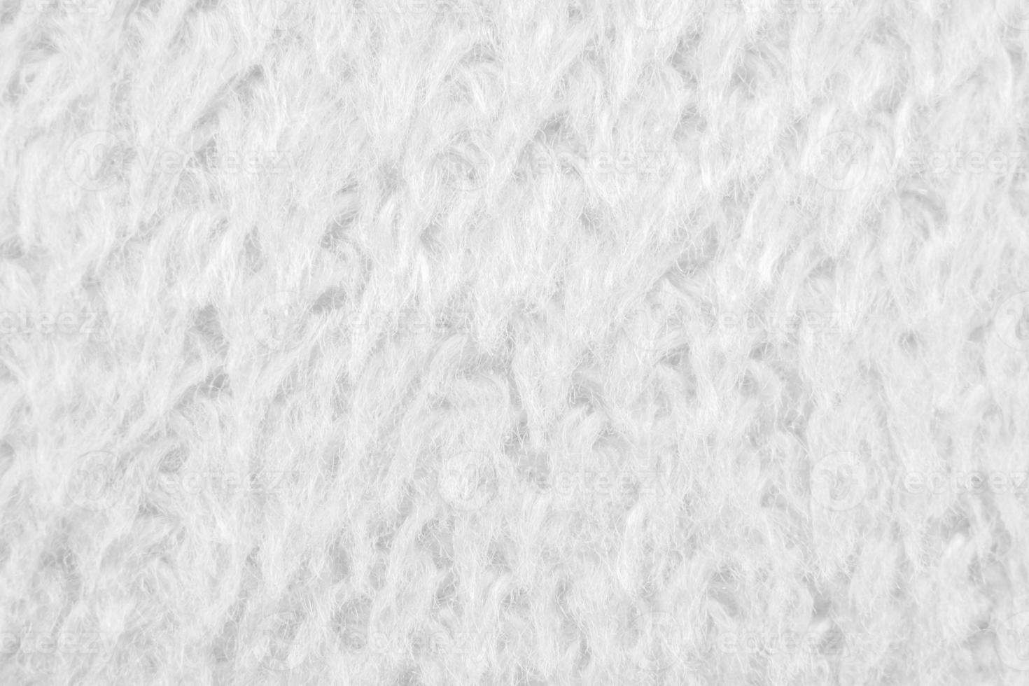 White fluffy fur fabric wool texture background photo