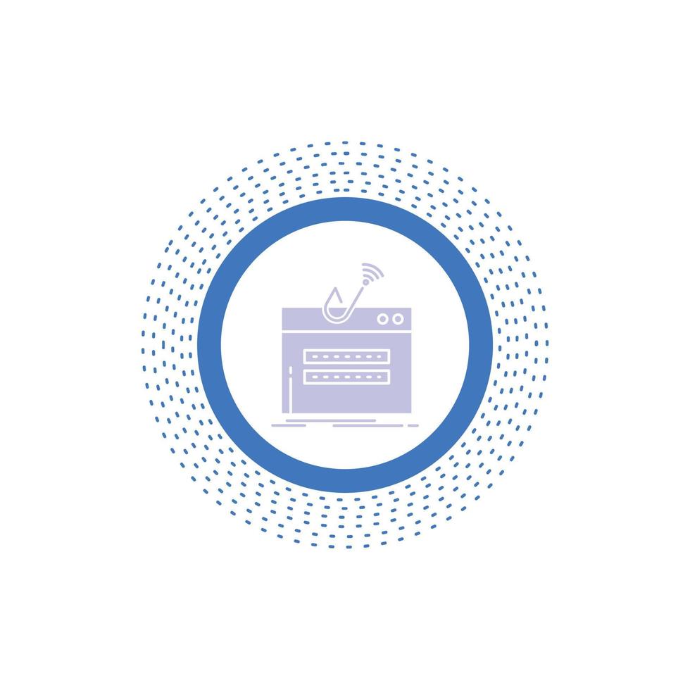 fraud. internet. login. password. theft Glyph Icon. Vector isolated illustration