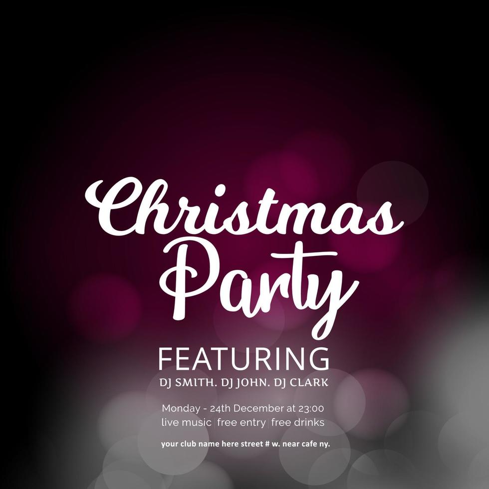 Christmas Party Glowing Background vector