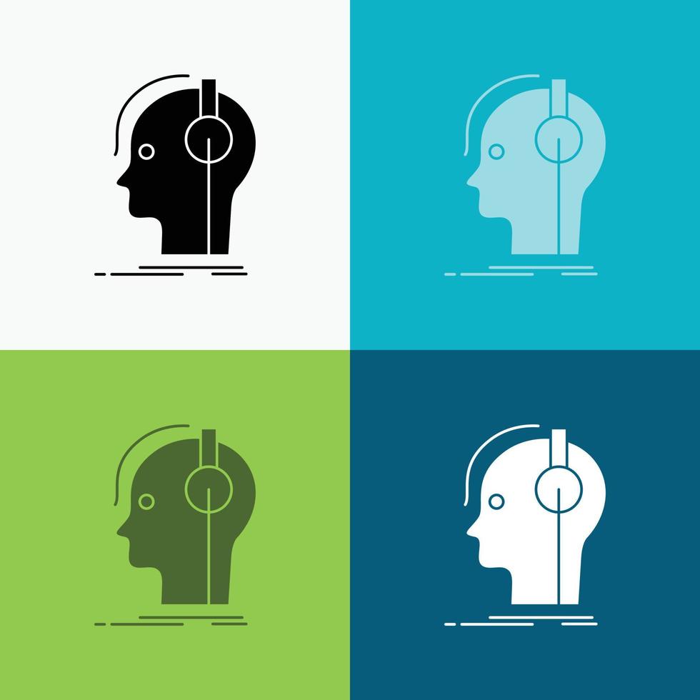 composer. headphones. musician. producer. sound Icon Over Various Background. glyph style design. designed for web and app. Eps 10 vector illustration