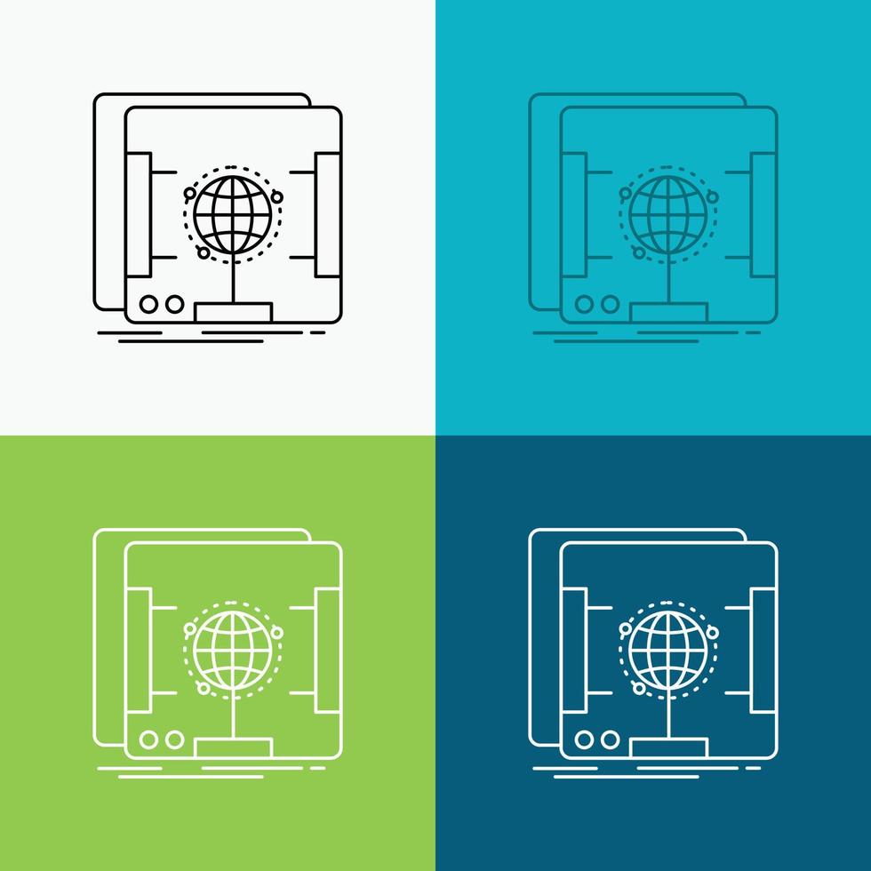 3d. dimensional. holographic. scan. scanner Icon Over Various Background. Line style design. designed for web and app. Eps 10 vector illustration