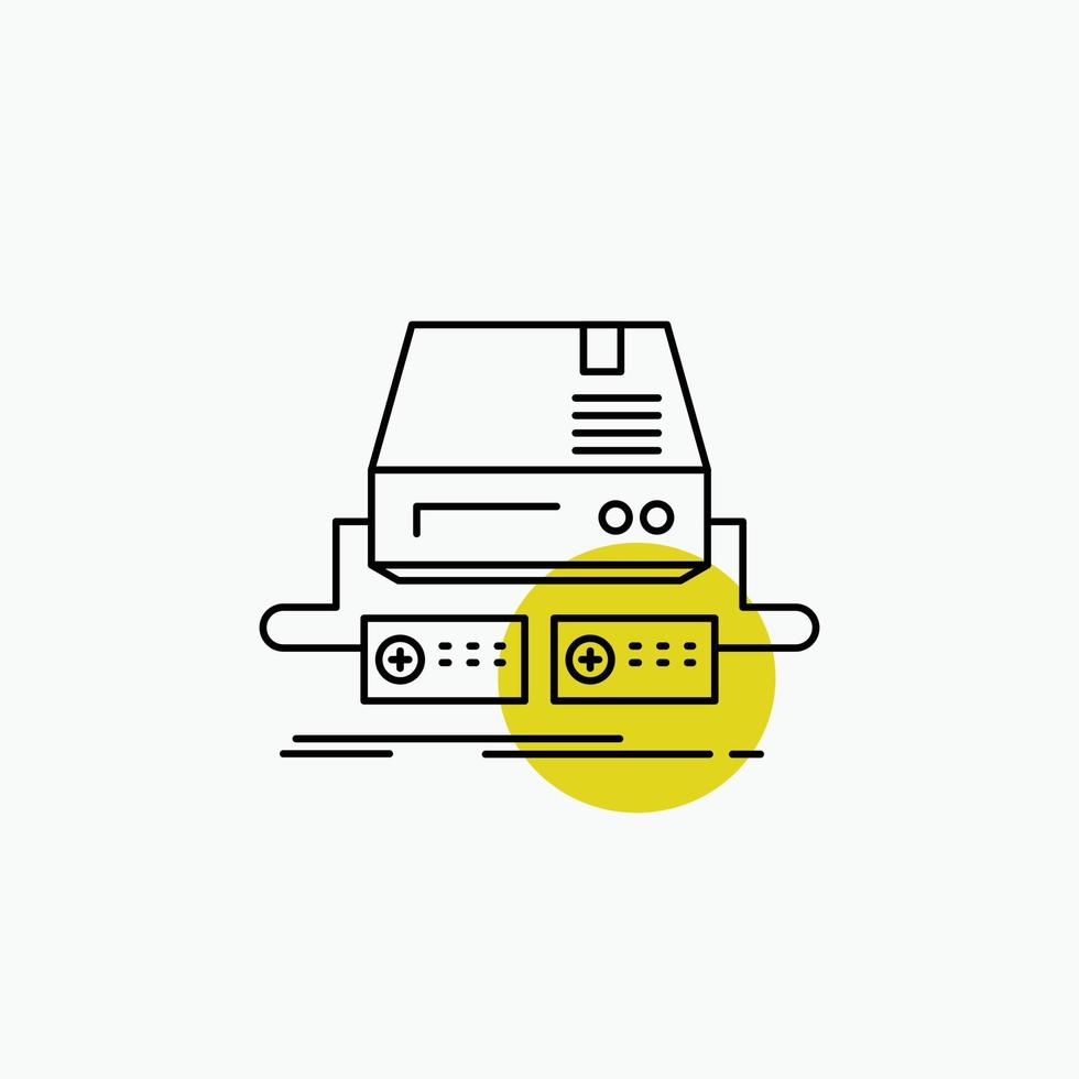 Console. game. gaming. pad. drive Line Icon vector