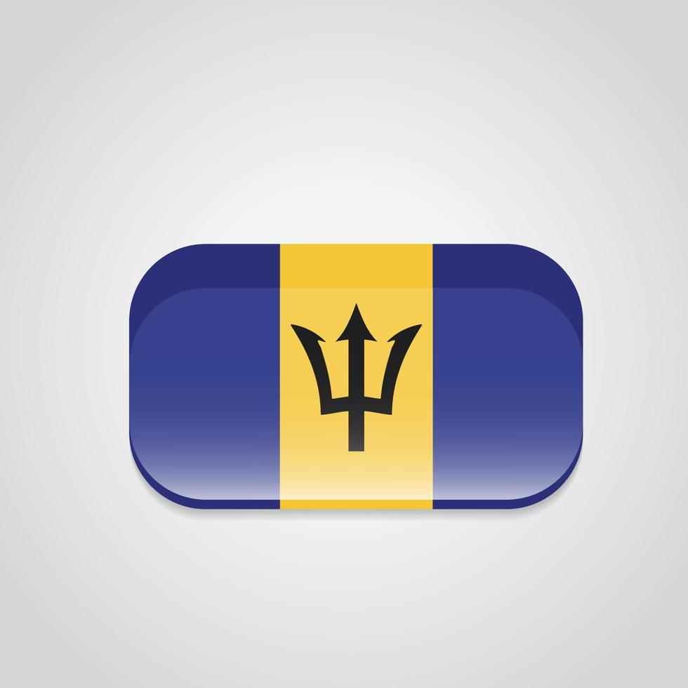 Barbados Flag Design Vector