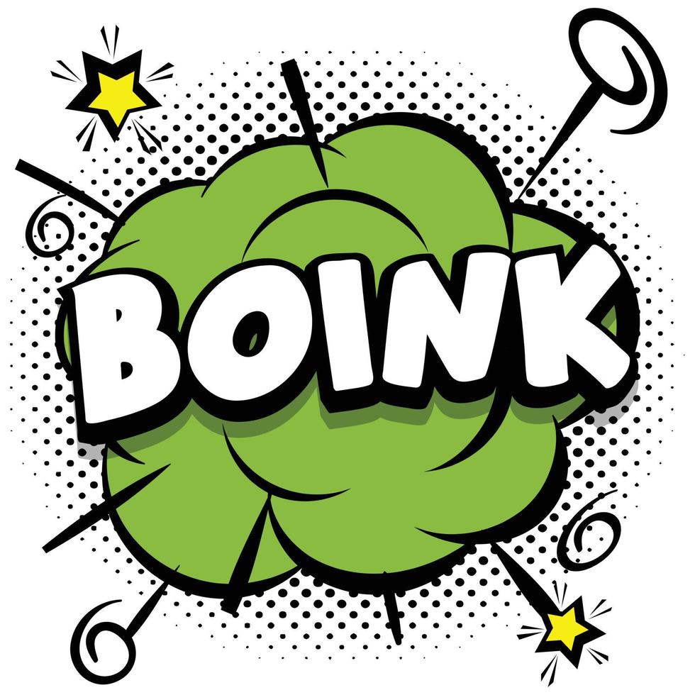 boink Comic bright template with speech bubbles on colorful frames vector