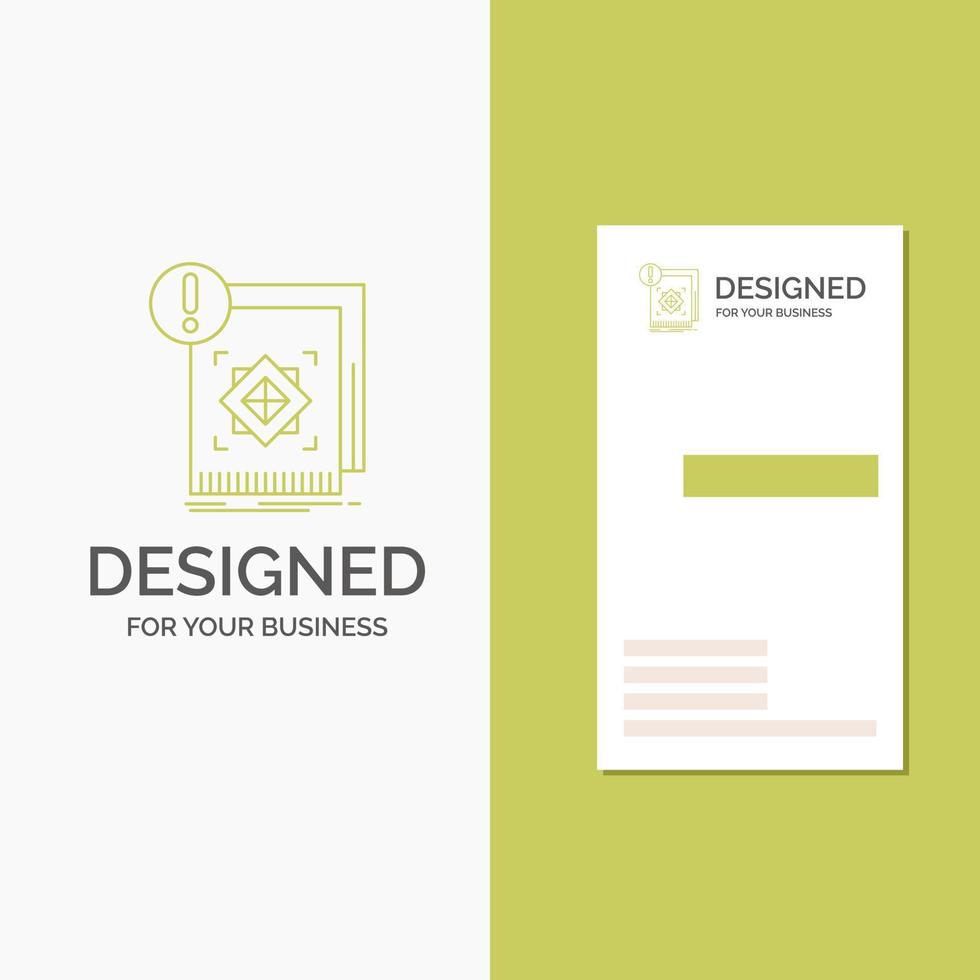 Business Logo for structure. standard. infrastructure. information. alert. Vertical Green Business .Visiting Card template. Creative background vector illustration