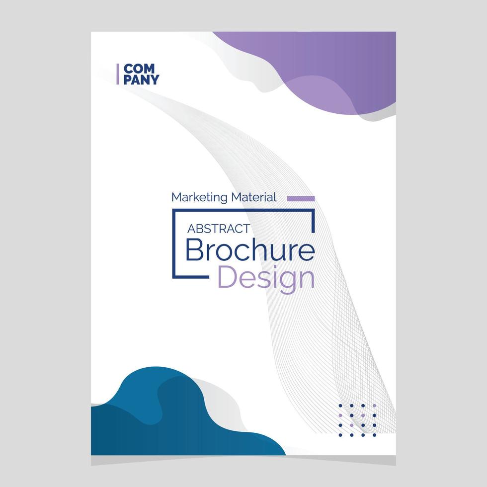 Abstract Brochure Design. Liquid Shape Blob Design Element. Marketing Material vector