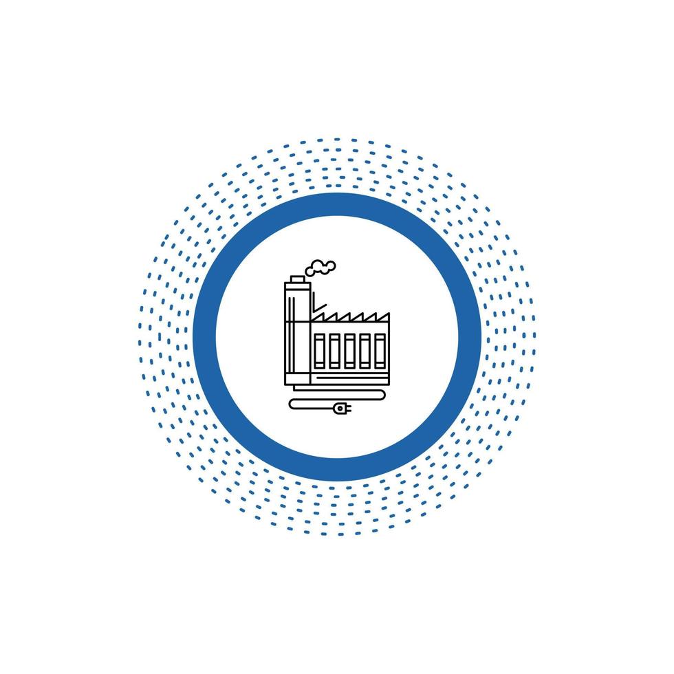 Consumption. resource. energy. factory. manufacturing Line Icon. Vector isolated illustration