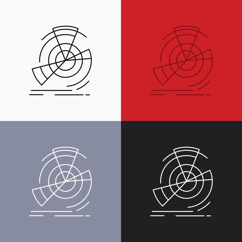 Data. diagram. performance. point. reference Icon Over Various Background. Line style design. designed for web and app. Eps 10 vector illustration