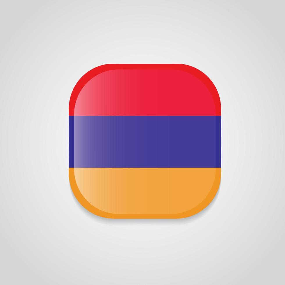 Armenia Flag Rounded corner vector