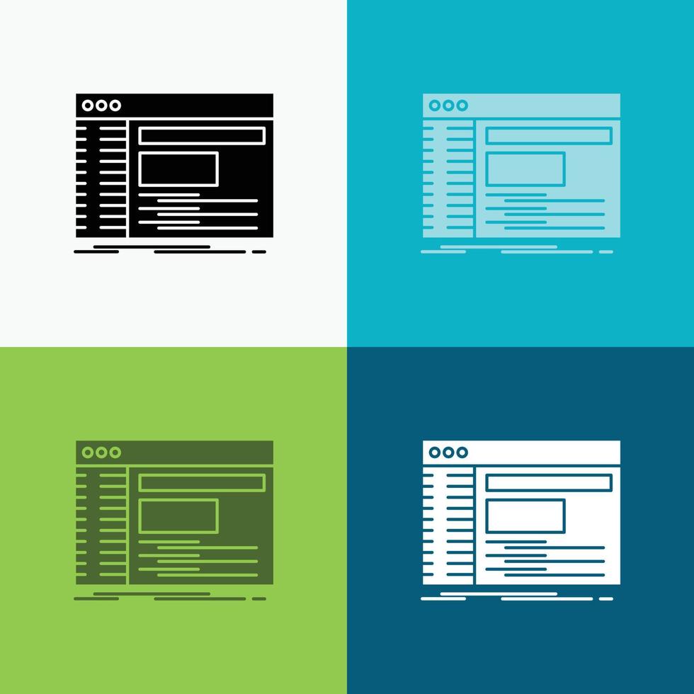 Admin. console. panel. root. software Icon Over Various Background. glyph style design. designed for web and app. Eps 10 vector illustration