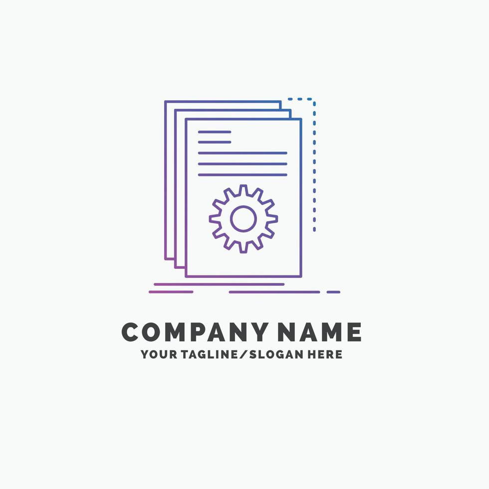 App. build. developer. program. script Purple Business Logo Template. Place for Tagline vector