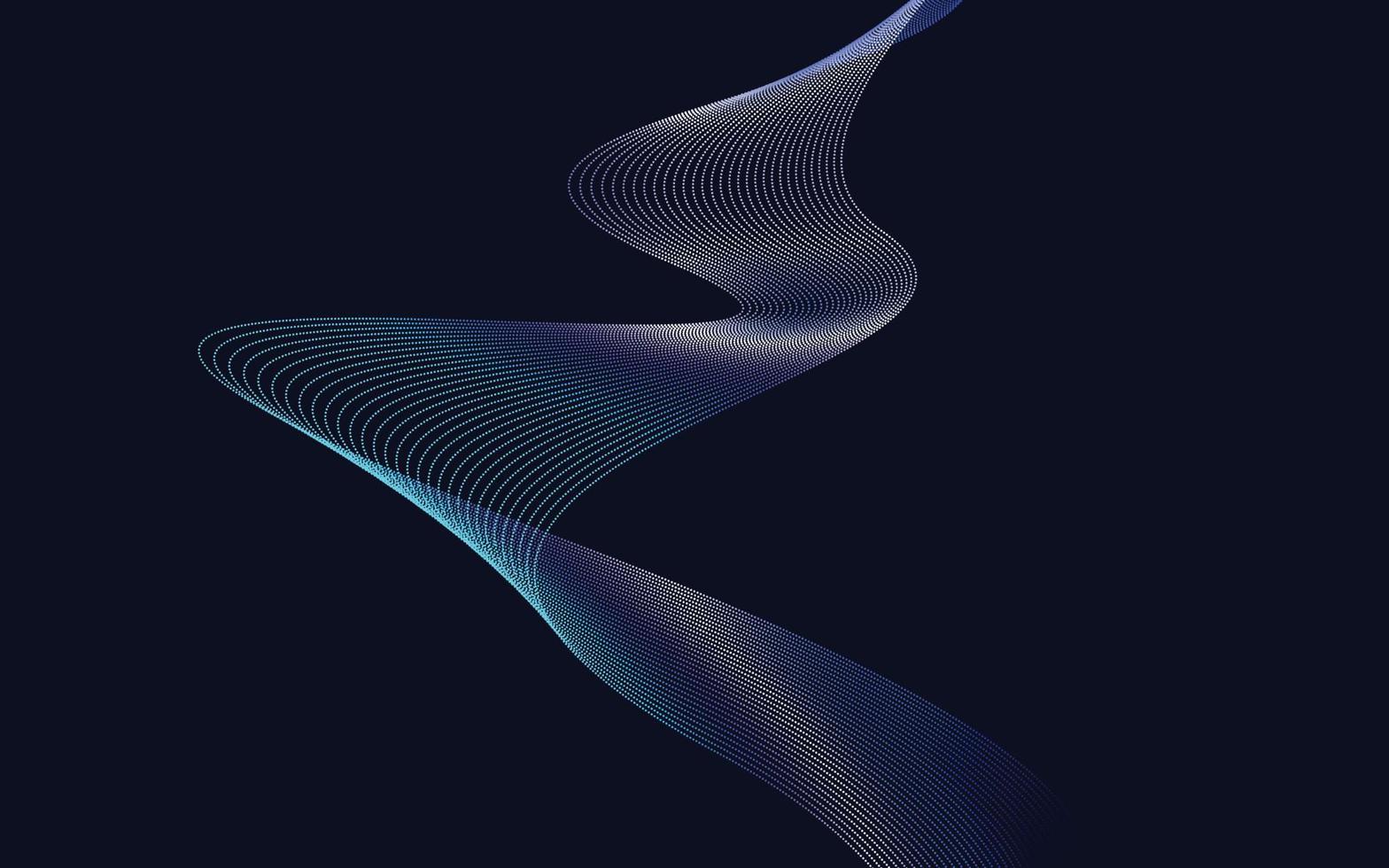 Wave with shadow. Abstract Blue Gradient lines on a background vector