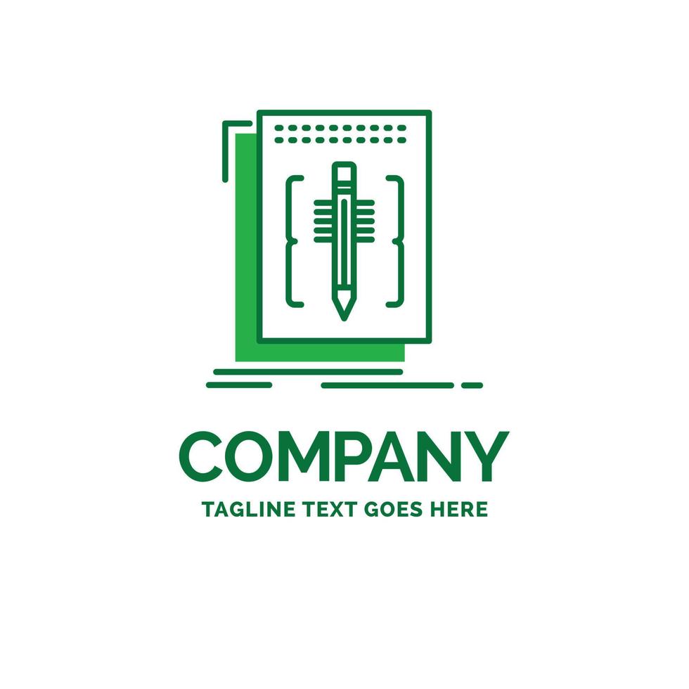 Code. edit. editor. language. program Flat Business Logo template. Creative Green Brand Name Design. vector