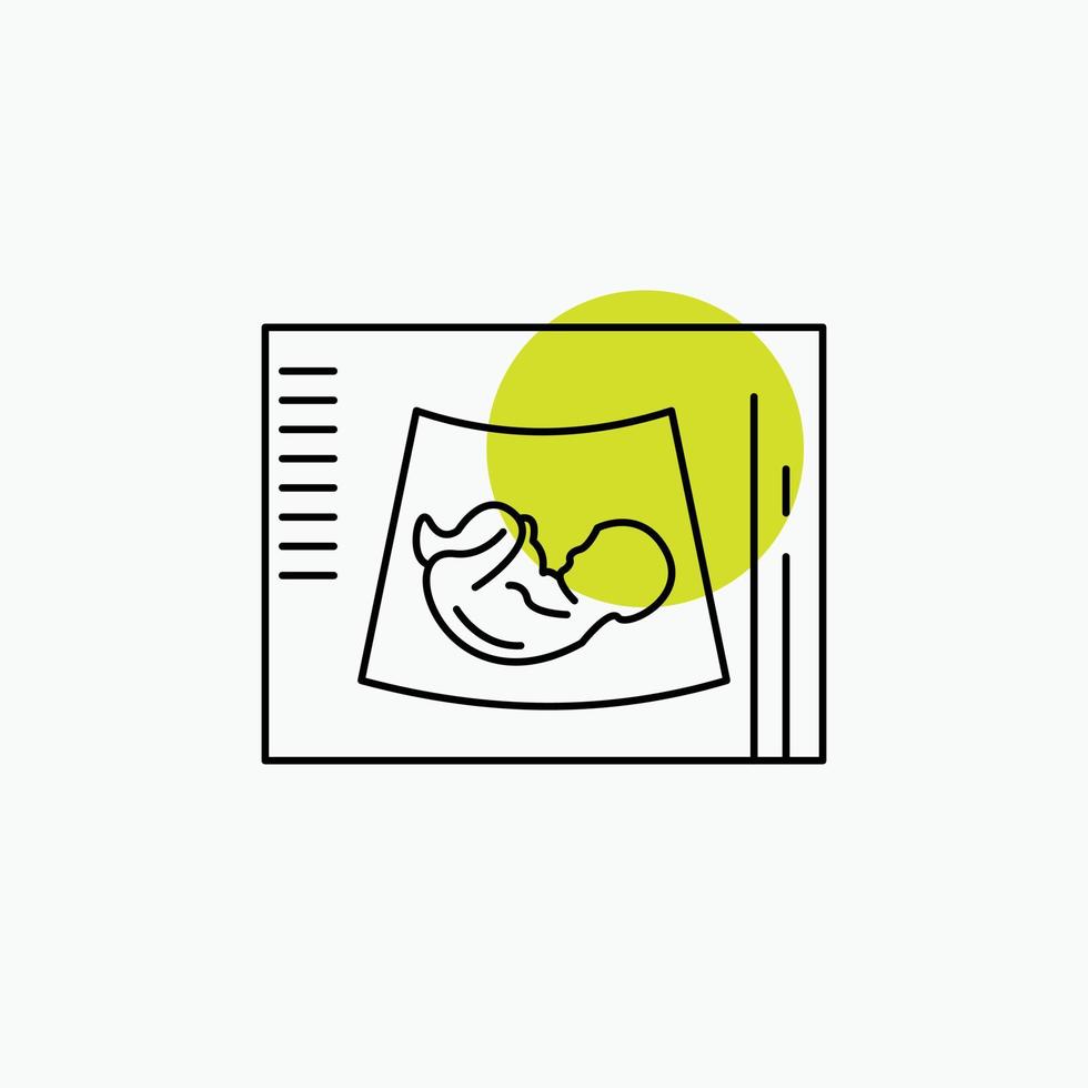 Maternity. pregnancy. sonogram. baby. ultrasound Line Icon vector
