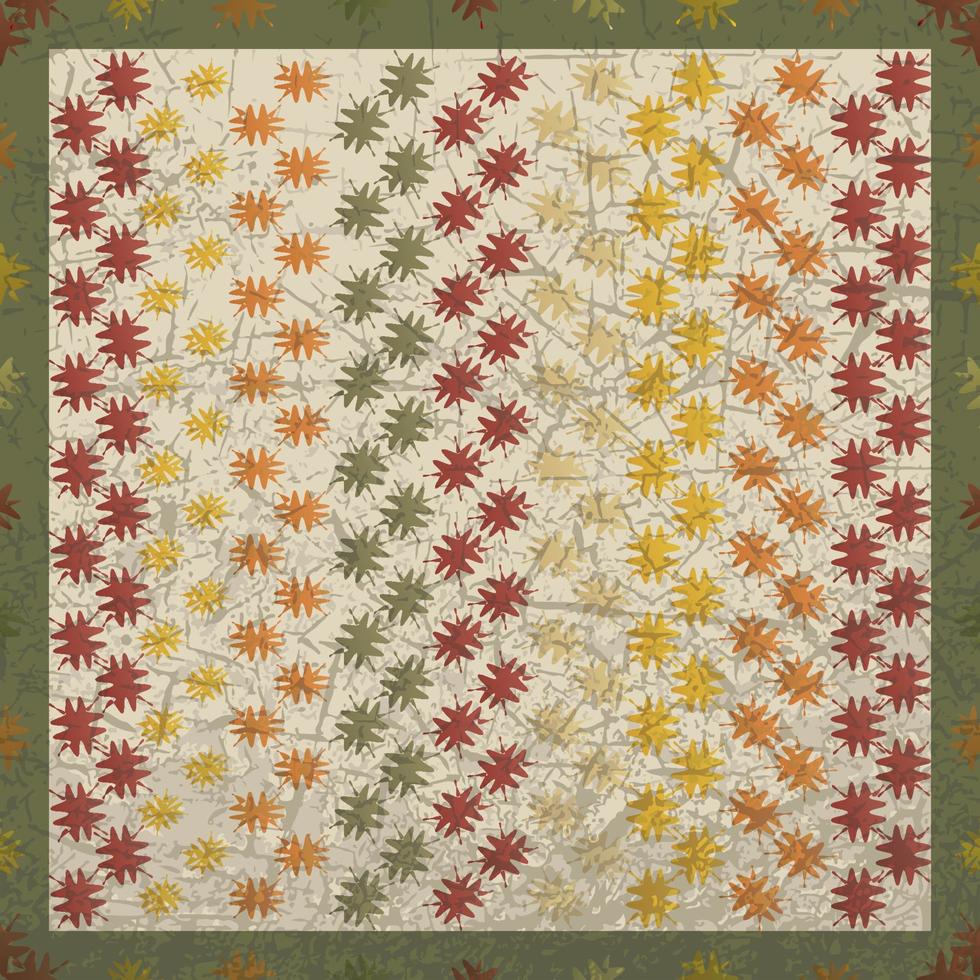 Square pattern scarf fabric texture. vector