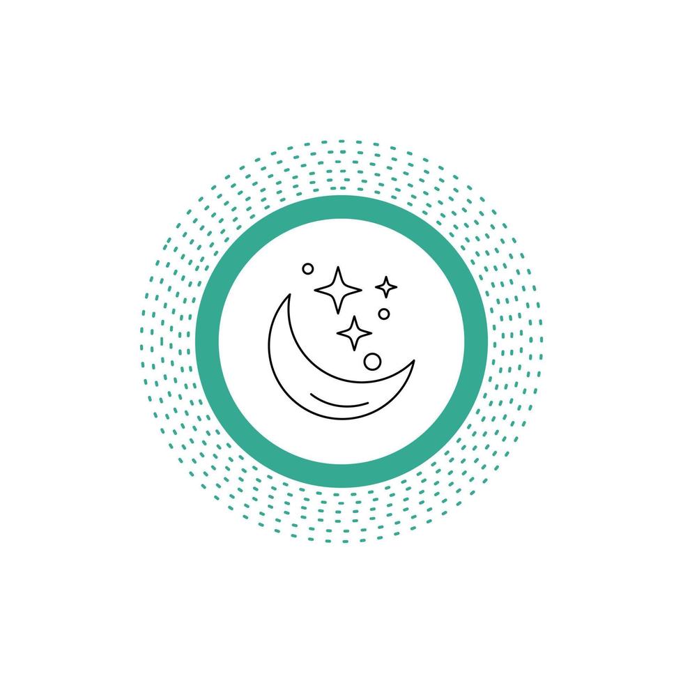 Moon. Night. star. weather. space Line Icon. Vector isolated illustration
