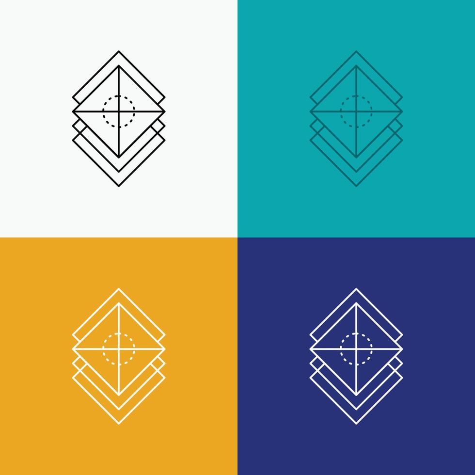 Arrange. design. layers. stack. layer Icon Over Various Background. Line style design. designed for web and app. Eps 10 vector illustration