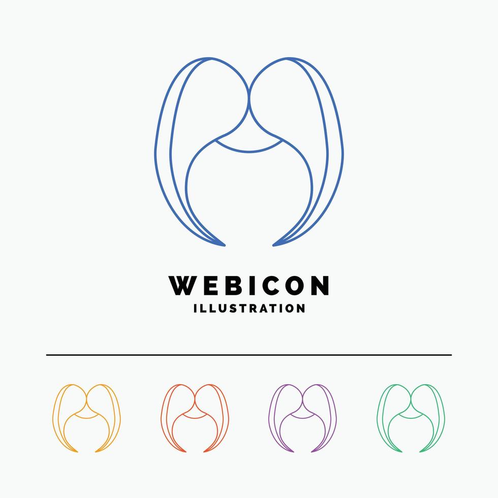 moustache. Hipster. movember. male. men 5 Color Line Web Icon Template isolated on white. Vector illustration