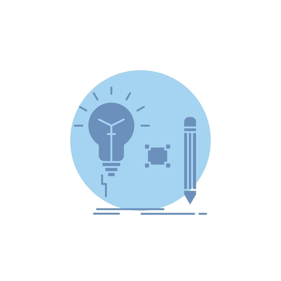 Idea. insight. key. lamp. lightbulb Glyph Icon. vector