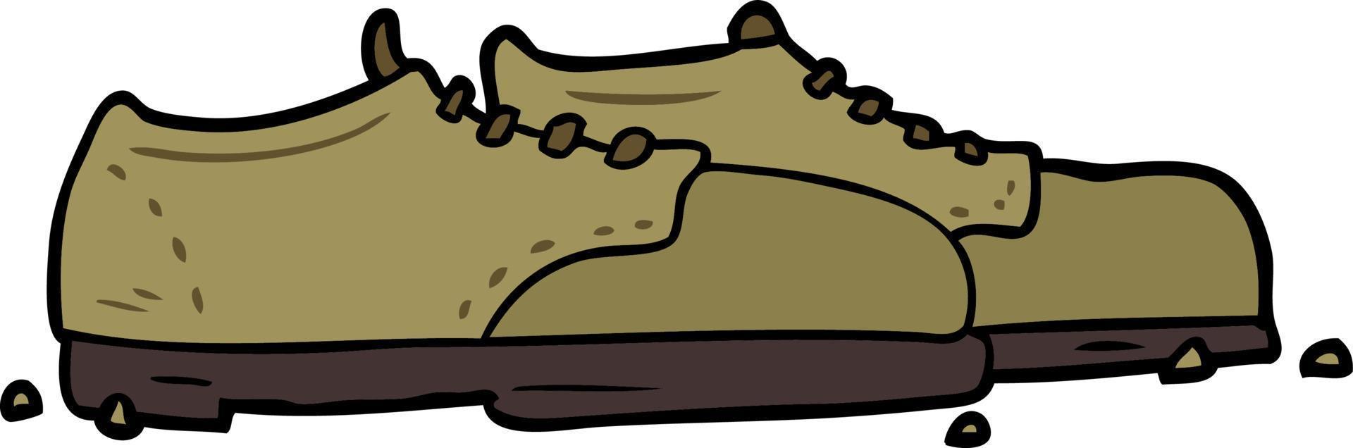 doodle cartoon shoes vector