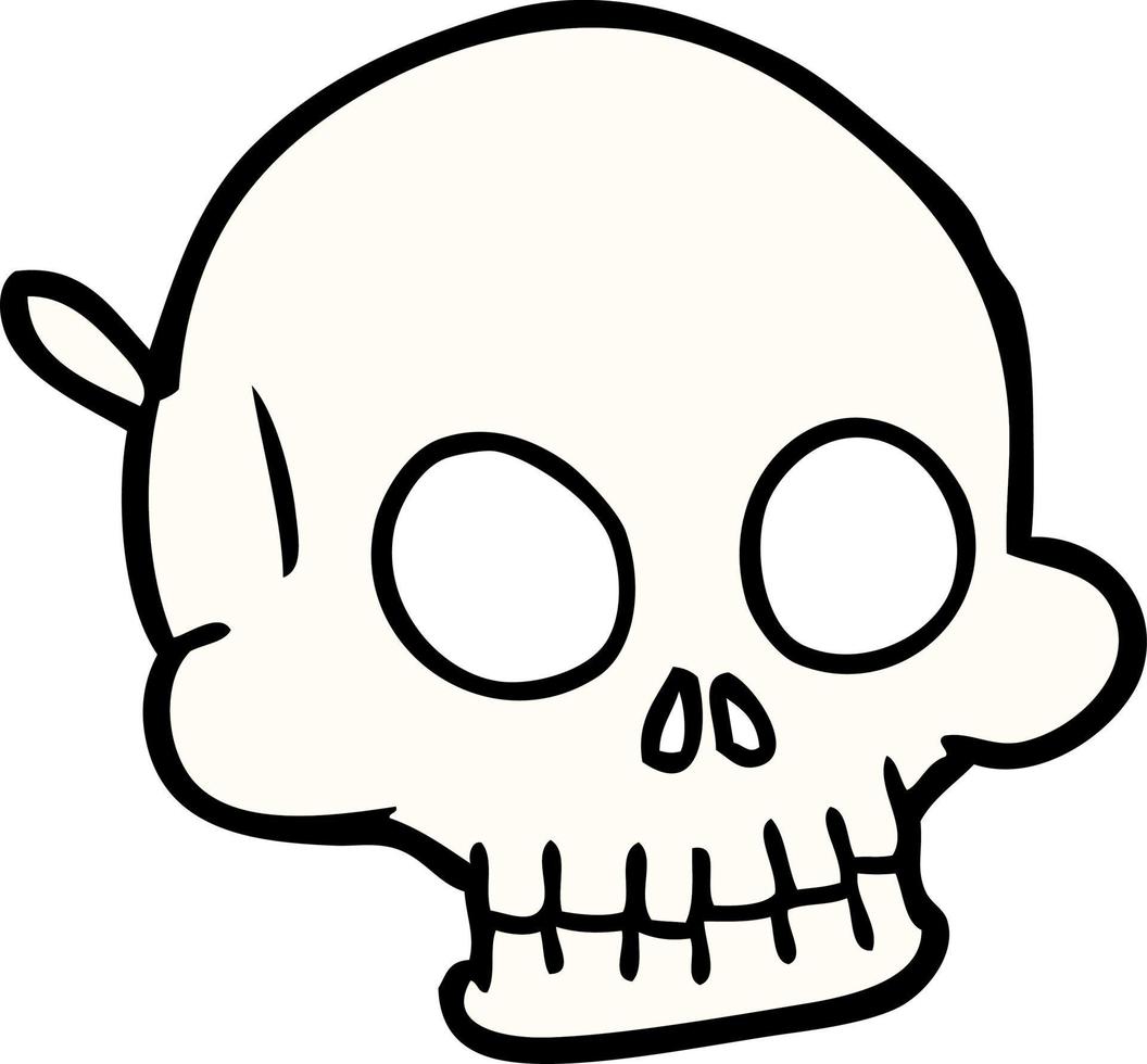 doodle character cartoon skull vector