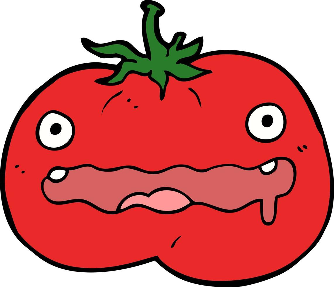 doodle character cartoon tomato vector